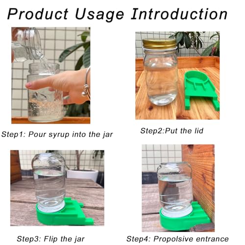 4 Pack Bee Entrance Feeder, Beekeeping Equipment for Feeding Mason Jars for Sugar Syrup Water