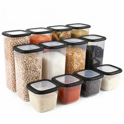 Airtight Storage Containers with Lids, Set of 12 Storage Containers, Kitchen Storage Boxes, Food Storage Containers, BPA-Free