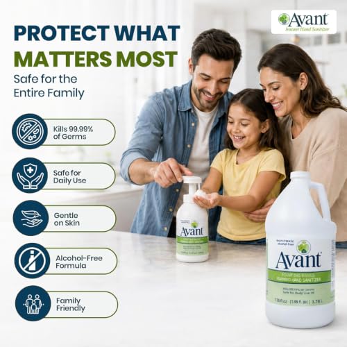 Avant® Alcohol-Free Foaming Hand Sanitizer, 1 Gallon Case of 4 bulk refill - size: 128 Fl Oz (Pack of 4)