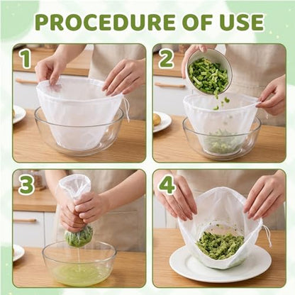 Cheesecloth for Straining, Reusable Cheese Cloth Bags with Ultra Fine Mesh, 6 Pack Cheesecloth Bags for Straining, 15.7 Inch Food Filtering Cheese Cloths
