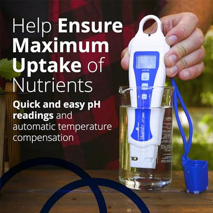 Bluelab pH Pen Meter and Probe Care Kit pH with Calibration Supplies, Storage Solution & Brush, Reliable Digital Tester for pH, Temperature in Growing Solutions, Optimal Plant Health and Yield - style: PH PEN + CARE KIT PH
