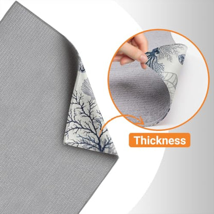 Absorbent Kitchen Dish Drying Mat Quick Dry Heat Resistant Hide Stain for Glasses Coffee Espresso Machines Pots Pans and Dish Racks,18" x 24" Sea Turtle Ocean Blue Pattern - color: Sea Turtle Ocean Blue