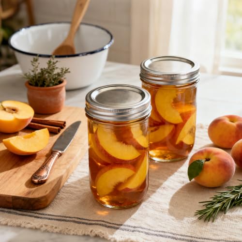 ComSaf 12 oz Mason Jars, 6 Pack Regular Mouth Glass Jars with Lids | BPA-Free Materials, Juice, Pickles, Sauces, Desserts, Overnight Oats, Medium Portions - size: 12oz*6 regular mouth