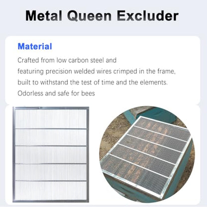 3Pcs Queen Excluder Metal Queen Bee Excluder for 10 Frame Beehive Beekeeping Queen Excluders Beekeeping Tools - size: 3 Pack 10 Frame