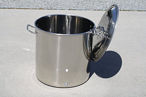 CONCORD Stainless Steel Brew Kettle w/ 2 Precut Holes (60 QT/ 15 Gal) - size: 60 QT/ 15 Gal