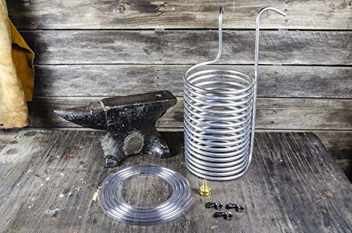 ANVIL IMMERSION CHILLER Stainless Steel Wort Chiller with Hose and Fittings
