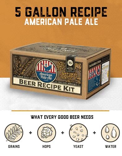Craft a Brew - Beer Recipe Kit - American Pale Ale - Home Brewing Ingredient Refill - Beer Making Supplies - Includes Hops, Yeast, Malts, Extracts - 5 Gallons - color: American Pale Ale