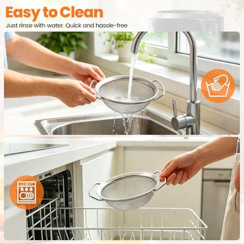 Juice Strainer for Nama J2, Stainless Steel Fine Mesh Strainer for Juicing with Dual Handles, Juicer Replacement Accessories for Smoothies Fruit Juice