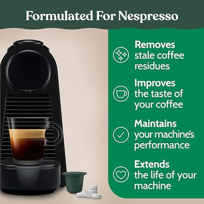 Roobi Cleaning Pods Compatible with Nespresso. Includes 1 Reusable Pod & 12 Cleaning Tablets. Specially Formulated for Originaline Machines. 1 Year Supply. - style: Cleaning Pods