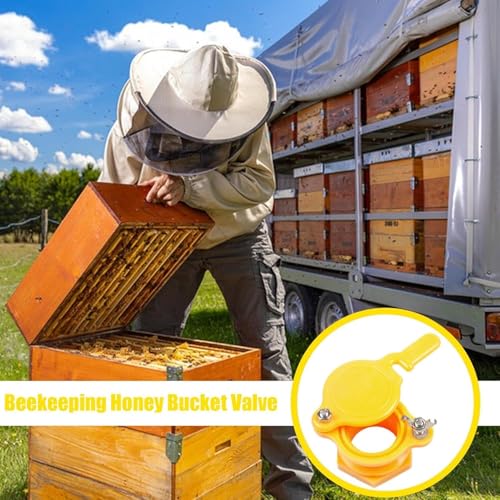 Honey Gate Valve, Honey Gate Valve for 5 Gallon Bucket, Honey Strainer, Bee Honey Tap Gate Valve Tool Beekeeping Extractor Bottling Good Seal Equipment for Beekeepers