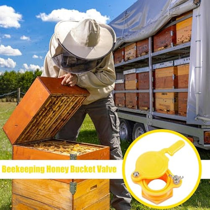 Honey Gate Valve, Honey Gate Valve for 5 Gallon Bucket, Honey Strainer, Bee Honey Tap Gate Valve Tool Beekeeping Extractor Bottling Good Seal Equipment for Beekeepers