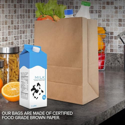 Stock Your Home 52 lb Brown Paper Bags (420 Count) – Bulk Large Grocery Bags for Shopping - size: 420 Count