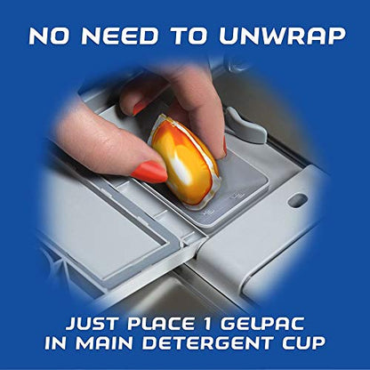 Finish Gelpacs Dishwasher Detergent Pods, Quick Dissolving Cleaning Power, Fights Grease & Dried-On Food, Easy-to-Use Pre-Measured Dishwasher Soap, Orange Scent, 84 Count - size: 84 Count (Pack of 1)
