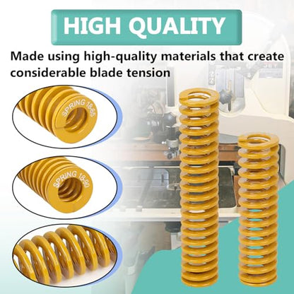 2 Pack Tension Coil Spring 0.71"x 3.5" & 0.71"x 2.5" | Replacement band saw tension spring, compatible with Jet, Delta, Rigid and most 14-inch band saw machines