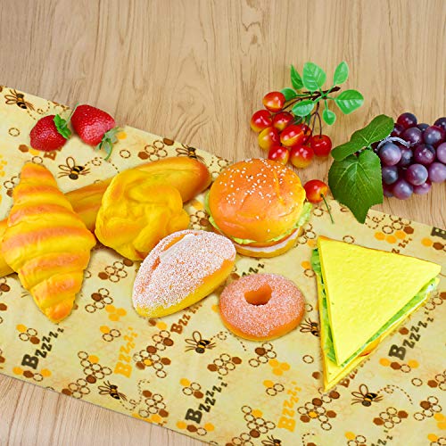 Reusable Beeswax Wraps 13 x 39 Inch Beeswax Wraps for Food Eco-Friendly Sustainable Food Storage Wraps for Sandwich, Cheese, Fruit, Bread, Snacks - size: Bee