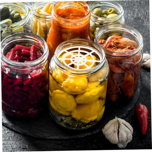 5Pcs Multifunctional Pickle Press Tool Fermentation Weights for Wide Mouth Jars for Pickled Vegetables Kimchi User-friendly Design for Home Outdoor Use