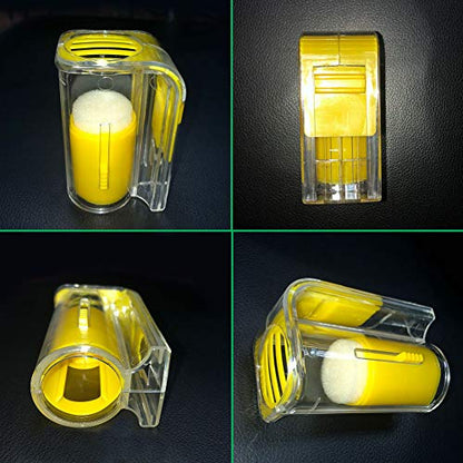Bee Queen Marker Bottle & 6Pcs Queen Clips Stainless Steel Queen Catcher(Yellow)