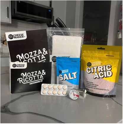 Gourmet Mozza & Ricotta Cheese Making Kit by Cheese Maker | Premium DIY Cheese Maker Set for Fresh Homemade Cheese | Makes 40 BATCHES (1 Batch = 1 Pound of cheese!)