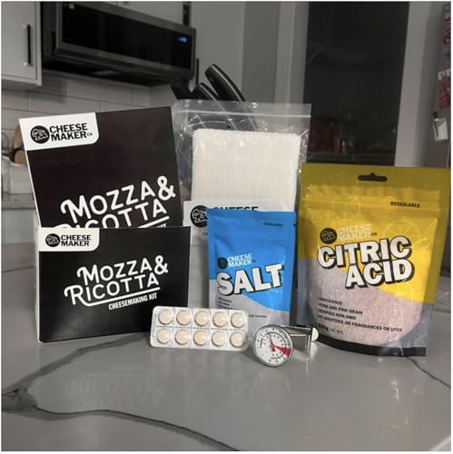 Gourmet Mozza & Ricotta Cheese Making Kit by Cheese Maker | Premium DIY Cheese Maker Set for Fresh Homemade Cheese | Makes 40 BATCHES (1 Batch = 1 Pound of cheese!)