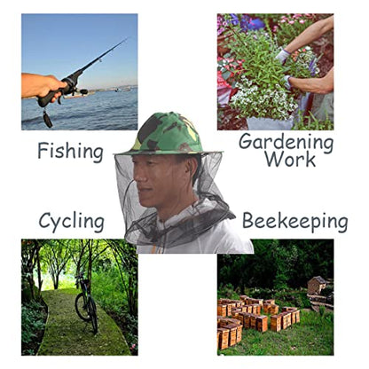 2 pcs bee Beekeeping Veil hat Head net Beekeeper Netting Cap beekeeper's Costume