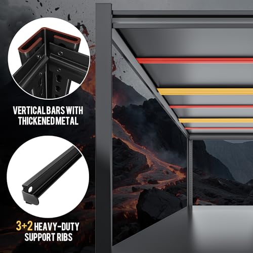 REIBII 60" W Garage Shelving, 2650LBS Heavy Duty Storage Shelves, 4 Tier Adjustable Industrial Shelving for Home, Kitchen, Garage, Basement, Commercial, Warehouse, Office, Store, 60" W x 24" D x 60" H - size: 60" W x 24" D x 60" H