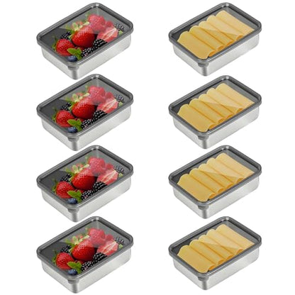 Cheese Container for Refrigerator,Fridge Storage Container,Deli Container with Lid,Bacon Container for Fridge,Bacon holder for Refrigerator,304SS Food Storage Container