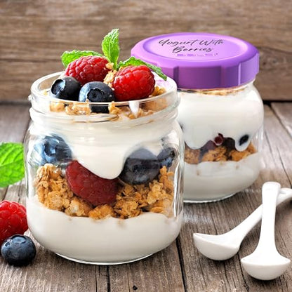 Premium Mason Jar Lids (8 Pack - Wide Mouth) - Heavy Duty, BPA Free Reusable Plastic Mason Jar Lids - Dry Canning Lid that fits Ball, Kerr & More - Leak Proof Lids … - size: 8 Wide