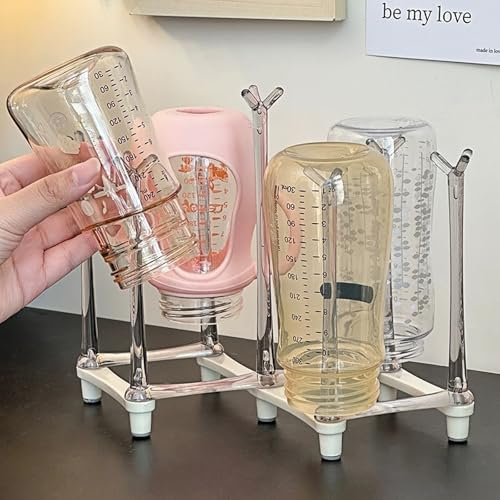 Adjustable Cup Drying Rack-Collapsible Bottle Dryer Stand for Kitchen Counter, Mug Tree & Glass Holder Organizer, Perfect for Baby Bottles, Water Bottles, and Cups