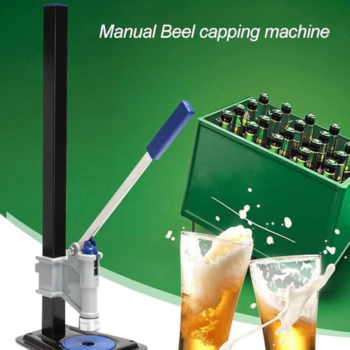 TsoLay Manual Perfume Press Capping Machine, Professional Bench Beer Bottle Capper with Non-Slip Base, 100-500mm Adjustable Height, for Homebrew Soft Drinks Homebrew Beer and Beverages