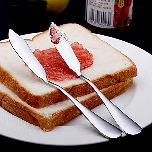 VANRA Cheese Spreader Knife Set 4-Piece Stainless Steel Butter Knife Small Sandwich Condiment Jam Bread Cream Canape Knives Spatula 5.9-inch - size: Pointed Tip
