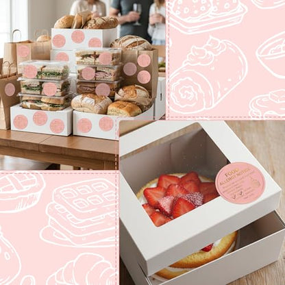 PANTIDE Food Allergy Notice Stickers - 500 Count Allergen Warning Label Gold Foil Adhesive Round Decal Roll, Food Alert Safety for Restaurant Home Kitchen Bakery Cake Shop (2 x 2 Inch, Pink) - color: Food Allergy Pink