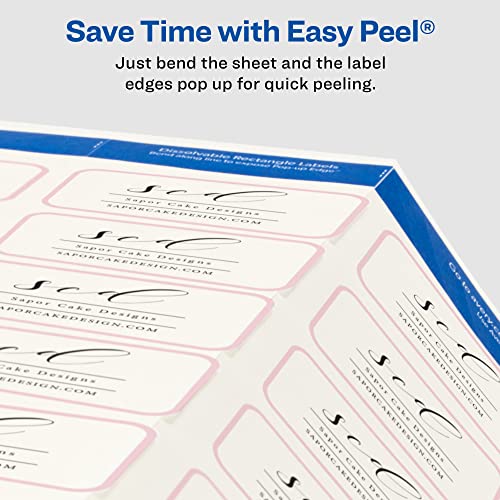Avery Printable Dissolvable Rectangle Labels, 1-1/4" x 2-3/8", White, 90 Customizable Labels (4224) - size: One Size