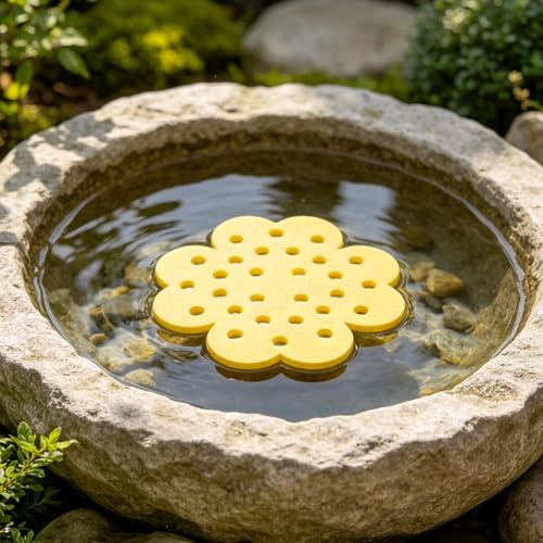 KICHOUSE 5pcs Floating Bee Feeding Island: Floating Beekeeping Waterer Station - Beehive Butterfly Waterer Dispenser EVA Foam Drinker for Bee Drinking Station in Apiary