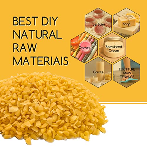 TRINIDa Yellow Beeswax Pellets 20lb, Organic Bees Wax for DIY Candles, Beeswax for Candle Making, Skin, Body, Face, and Hair Care, Lotions, DIY Creams, Lip Balm and Soap Making Supplies - color: yellow 20lb
