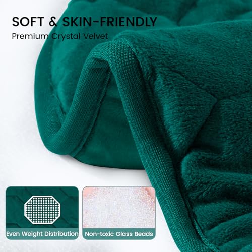 immtree Weighted Heating Pad for Period Cramps, 29" x 24" Extra Large Electric Heated Pads 7 lbs, Back Shoulder Knee Abdomen Pain Relief, Soft Warm Heavy Lap Blanket, Dark Green - color: Dark Green, size: 29"x24" 7 Pound