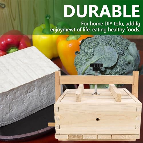 Wooden Tofu Press Mold: Homemade Tofu Maker Pressing Mold, Soybean Curd Making Machine, Cheese Maker Set for Home Kitchen, Tofu Making Kit for Tofu Lover Tofu Press Mold Box