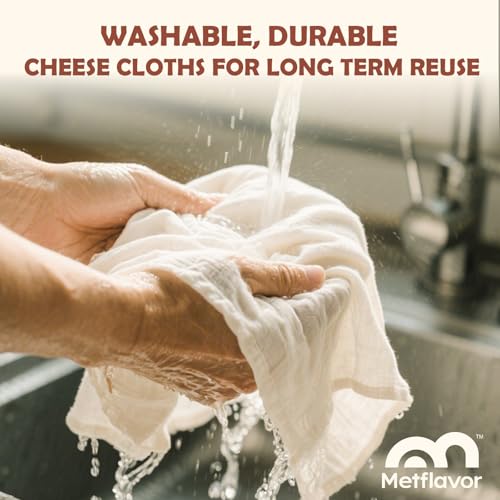 6Pcs Reusable Cheesecloth for Straining 20x20 Inch,100 Grade Cheese Cloths Hemmed 4 Edges, 100% Unbleached Cotton Cheese Cloth,Ultra-Dense Cloth Strainer for Yogurt/Nut Milk/Baking Making 56x42 Weave - size: 6 PCS - 20x20 Inch
