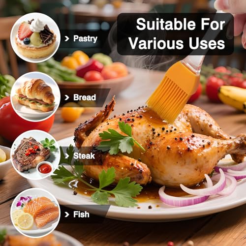 Silicone Pastry & Basting Brush – Heat-Resistant Cooking Brush for BBQ, Grill, Baking, and Kitchen Use