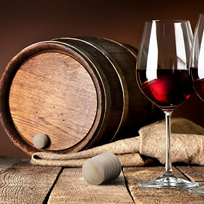 Weysat 1 Pcs Wine Barrel Cork Plug Stopper 1.77~2 Inch Whiskey Barrel Bung Hole Plug Oak Wood for Whiskey Beer Bottle Crafts