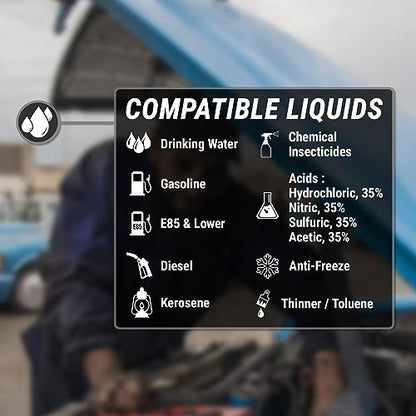 TERA PUMP Versatile Flexible Siphon Pump | Manual, BPA-Free, For Water, Beer, Wine, Gas, Hand Fuel Pump, For Kerosene, Oil - style: 1.8 GPM