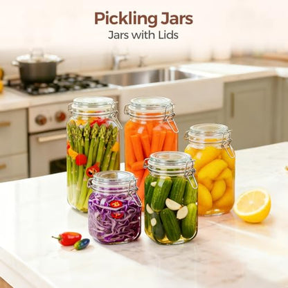 ComSaf 3-Pack 78oz Large Square Airtight Glass Jars for Bulk Food, Holds a 4lb Bag of Sugar or 5lb of Rice, Wide Mouth Canister for Flour, Coffee & Pantry Organization - size: 78oz*3