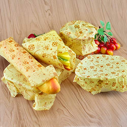 Reusable Beeswax Food Wraps, 13x39 Inch Eco-Friendly Beeswax Wraps for Bread Sustainable Food Storage Wraps Beeswax Paper Roll for Sandwich, Cheese - size: Flower