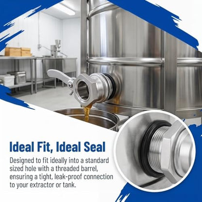 Stainless Steel Honey Gate Valve, Honey Tap Spout for Extractor Bottling Bucket and Storage Tank