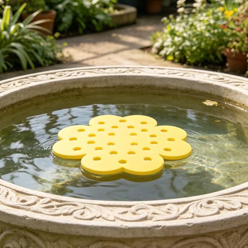 KICHOUSE 5pcs Floating Bee Feeding Island: Floating Beekeeping Waterer Station - Beehive Butterfly Waterer Dispenser EVA Foam Drinker for Bee Drinking Station in Apiary