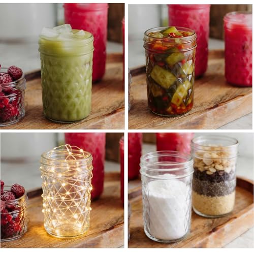 16 oz Wide Mouth Mason Jars with Lids, 4 Pack Food Grade Glass Canning Jars, BPA Free Airtight Reusable Dishwasher Safe for Food Storage, Canning, Pickling, Jam, Honey & DIY Decor - size: 16 oz