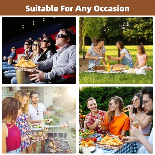 No Folding Required 50 Pack 2Lb Cielito Lindo Party Decoration Mexican Snack Trays Platos De Barro Mexicanos Terracotta Clay Pottery Disposable Trays Nacho Popcorn Food Container for Mexican Party