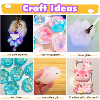 FUNSHOWCASE Taba Squishy Maker Big Chick Silicone Mold+Gel+Kits Fufu Squish Making Pack - color: Big Chick