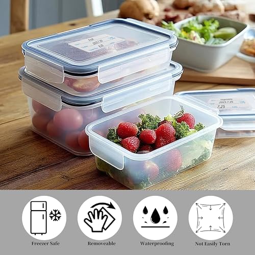 1000 Labels for Food Containers, No-Residue Food Labels and Easy to Write on, Removable Date Freezer Labels Sticker, 1 x 2 Inch