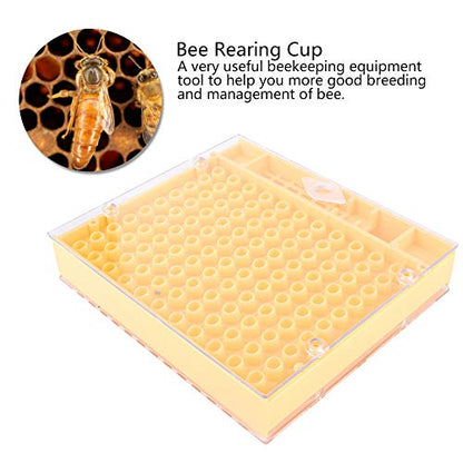 110pcs Beekeeping Queen Rearing Cup Kit, Plastic Queen Bee Rearing Box, Bee Breeding Set, Beekeeping Grafting Set