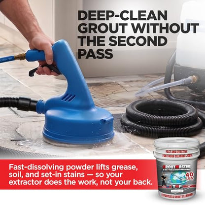 TRUCK MOUNT FORUMS GroutMaster Tile and Grout Cleaner Solution, 40 lbs | Fast-Dissolving Heavy Duty Grout Cleaner Solution, Removes Stains, Grease, and Tough Dirt for Residential & Commercial Use